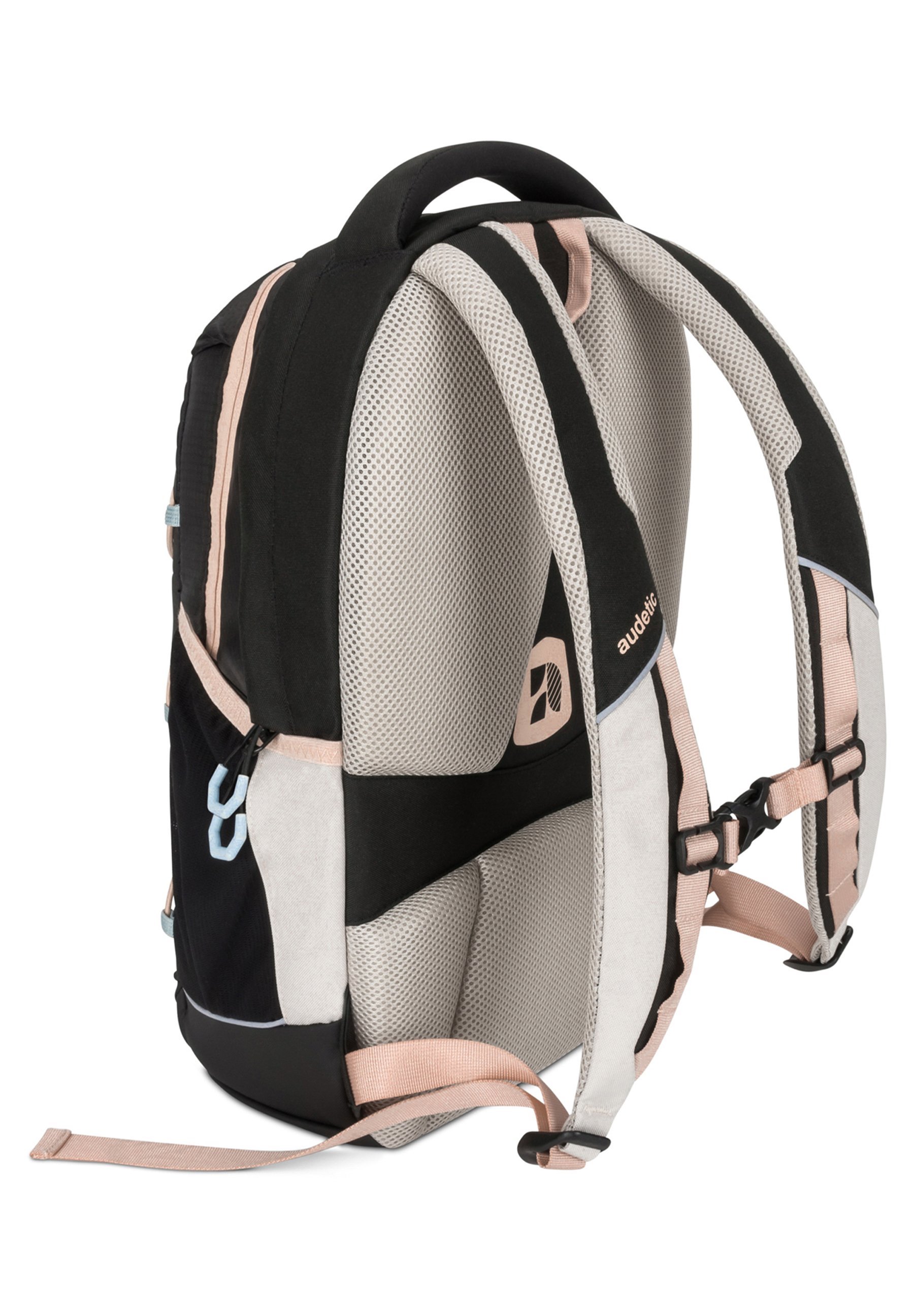 audetic AERO - Schooltas - zwart/roze