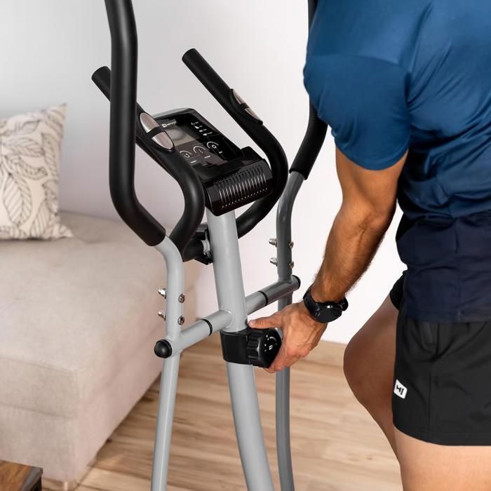 Hop-Sport HS-2050C Cosmo Indoor Elliptische Trainer, 9 kg vliegwiel, 8 niveaus magnetische weerstand, max. 100 kg, zilver