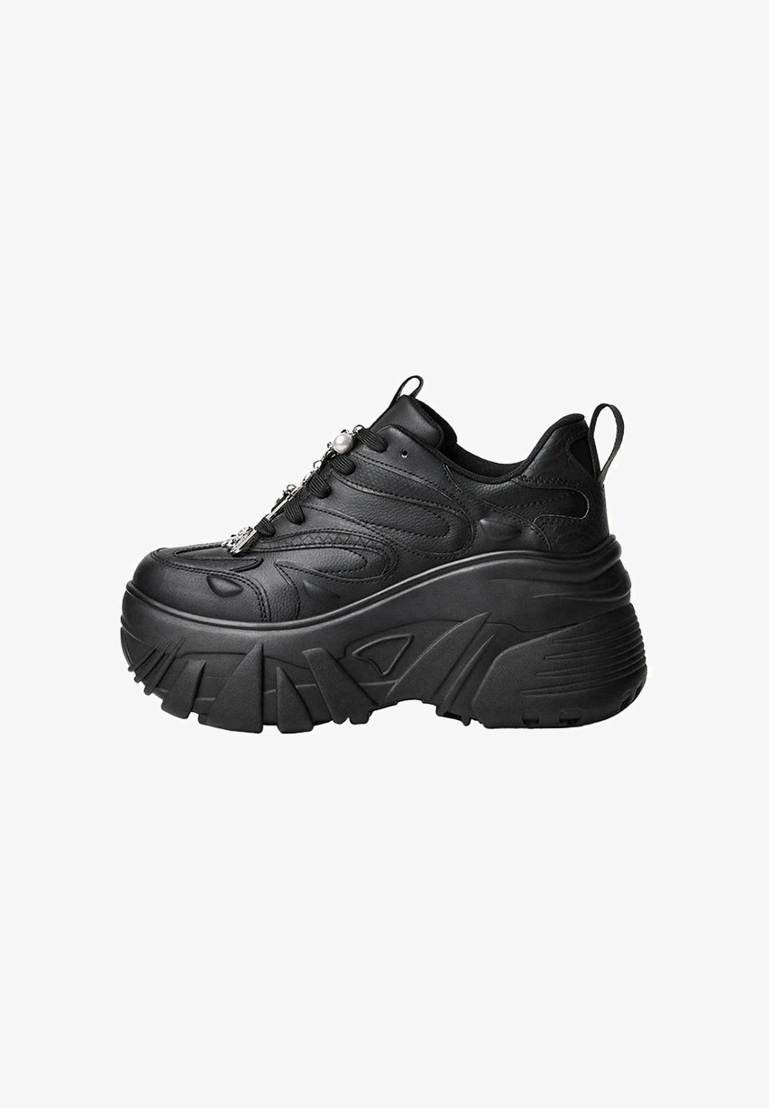 Bershka PLATFORM - Tenisky - black