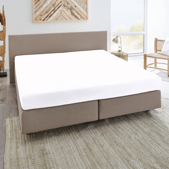Cearșafuri supermoi cu înălțime de până la 25 cm, 180-200 x 200-220 cm, alb