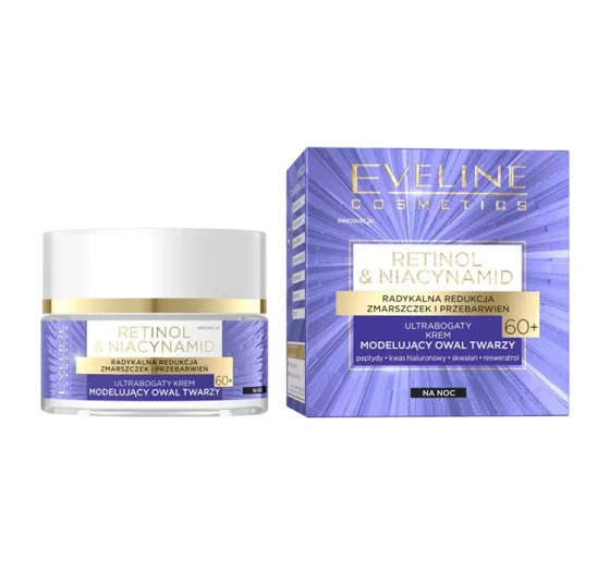 Eveline Cosmetics Retinol & Niacynamid 60  ultra bogaty krem modelujący owal twarzy 50 ml