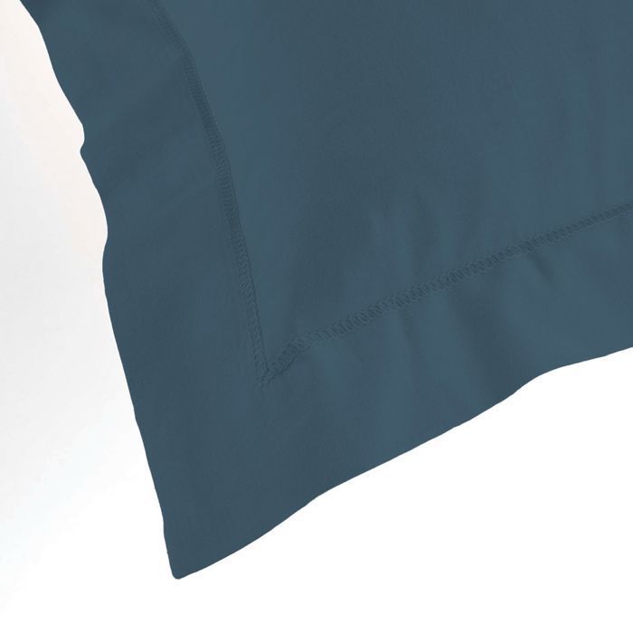 Funda de almohada cuadrada - 63 x 63 cm - 57 hilos - Liso - Azul medianoche