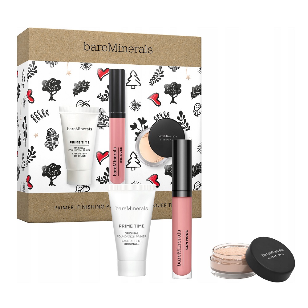 bareMinerals Trio za završni puder i lak za usne