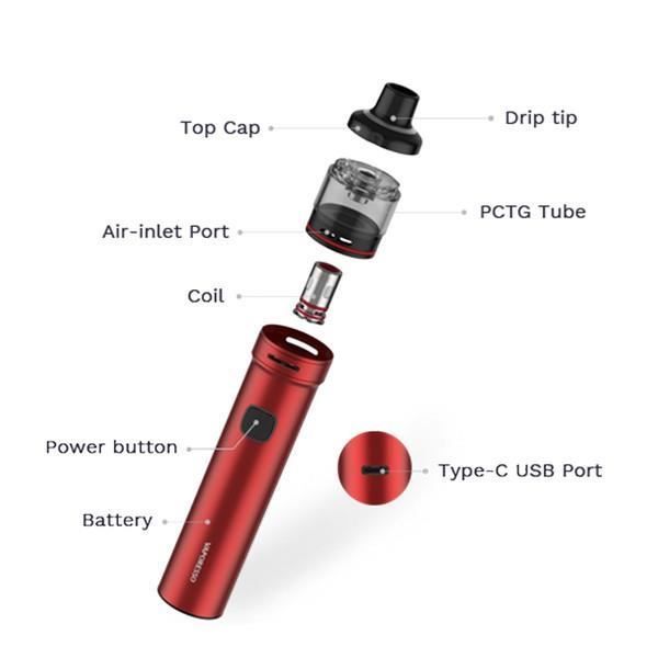 Cigarette Electronique - Vaporesso - Kit GTX Go 40 1500mAh Vaporesso - couleurs:Rouge