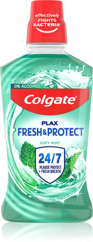 Enxaguante bucal Colgate Plax Soft Mint para redução da placa bacteriana