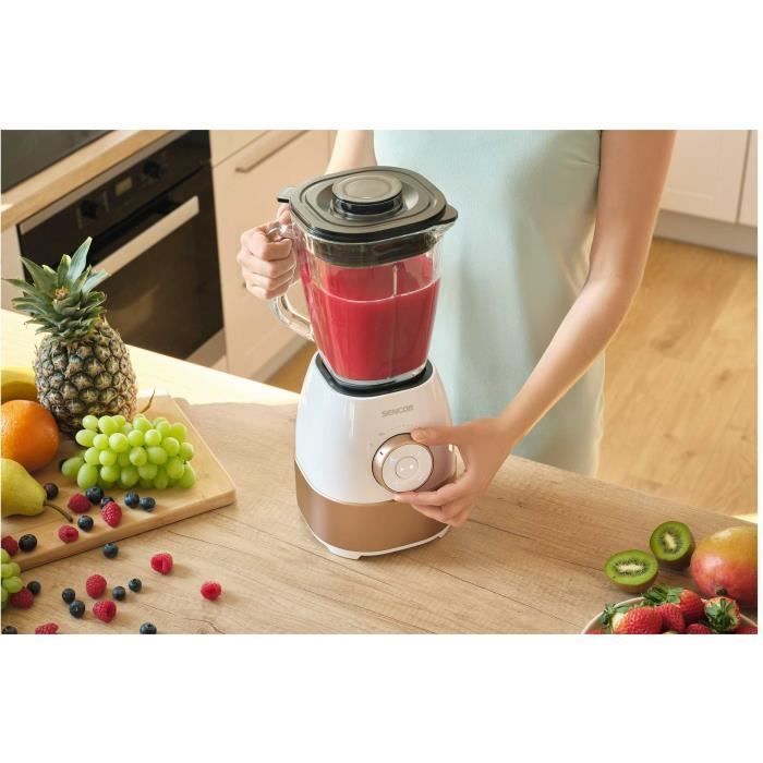 Blender - SENCOR - SBL 5870GD - 1800 W - 1,5 L - 24000 trs/min - Blanc / Or