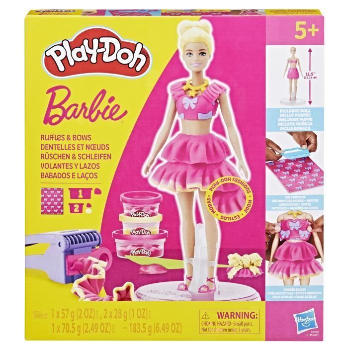 Set de plastilina Play-Doh Barbie con encaje y lazos