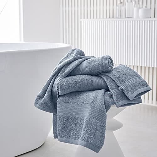 Juego de 2 toallas de baño TODAY de 50x90 cm, 100% algodón - Denim