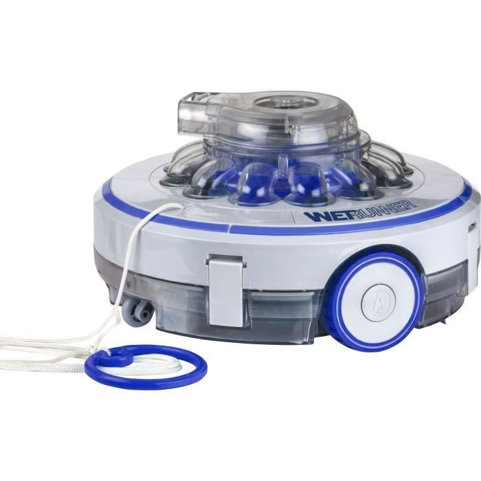 GRE - Robot con batería recargable para piscinas elevadas de hasta 7,30 x 3,75 m - 27 W de potencia