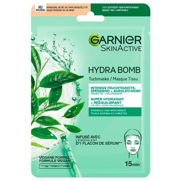 Garnier SkinActive Hydra Bomb maska od zelenog čaja<br>32g - Normalna i mješovita koža