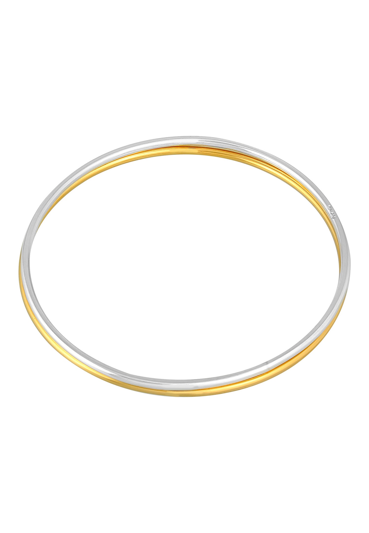 Elli PREMIUM Ensemble de bracelets pour dames - Filigrane de base - Minimal - Bicolore en argent sterling 925 plaqué or