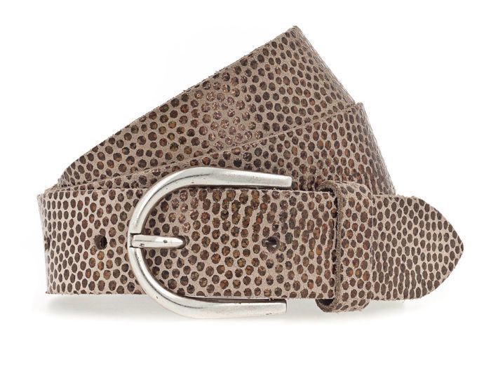 Cintura in pelle beige e oro da ragazza Vanzetti - Cintura in pelle da 30 mm color rame metallizzato 115985