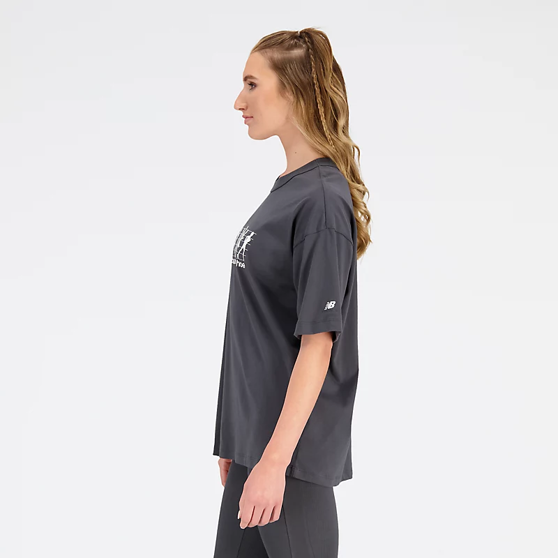 Női Remastered pamut oversized sportpóló - BLACKTOP