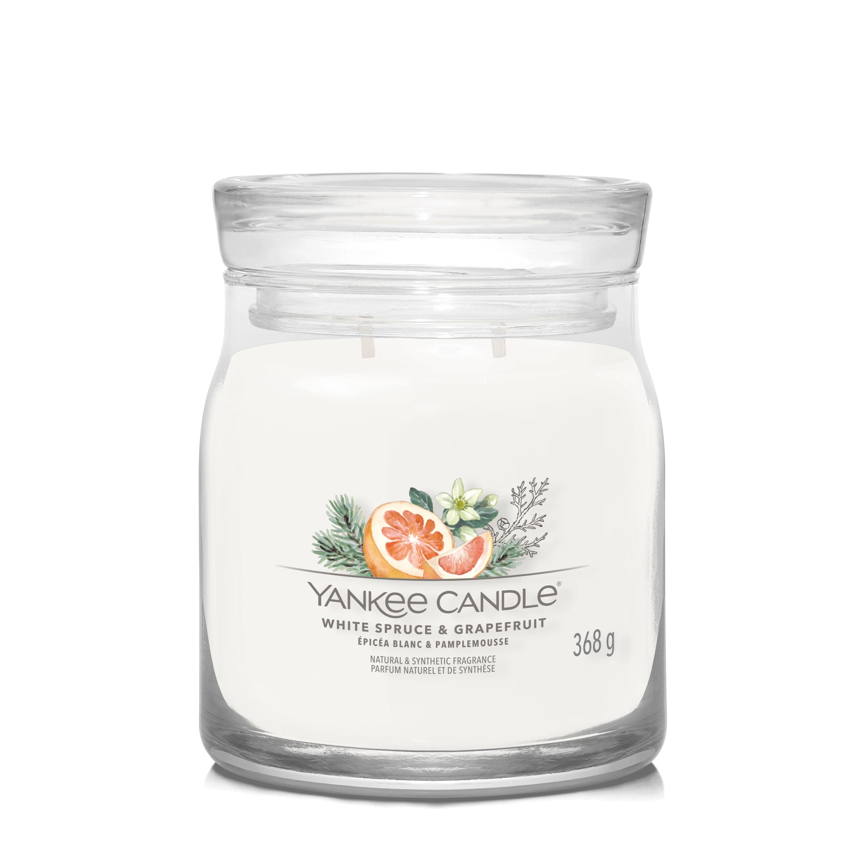 Signature Jar Candles White Spruce & Grapefruit - Candela Profumata