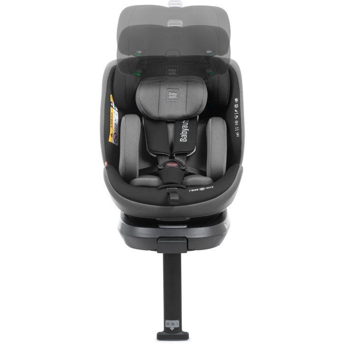 Bilbarnstol - BABYAUTO - CORE - Grupp 0/1/2/3 - 40/150 cm - I-Size - Isofix - Vridbar - Liggande - Förminskning - Antracit