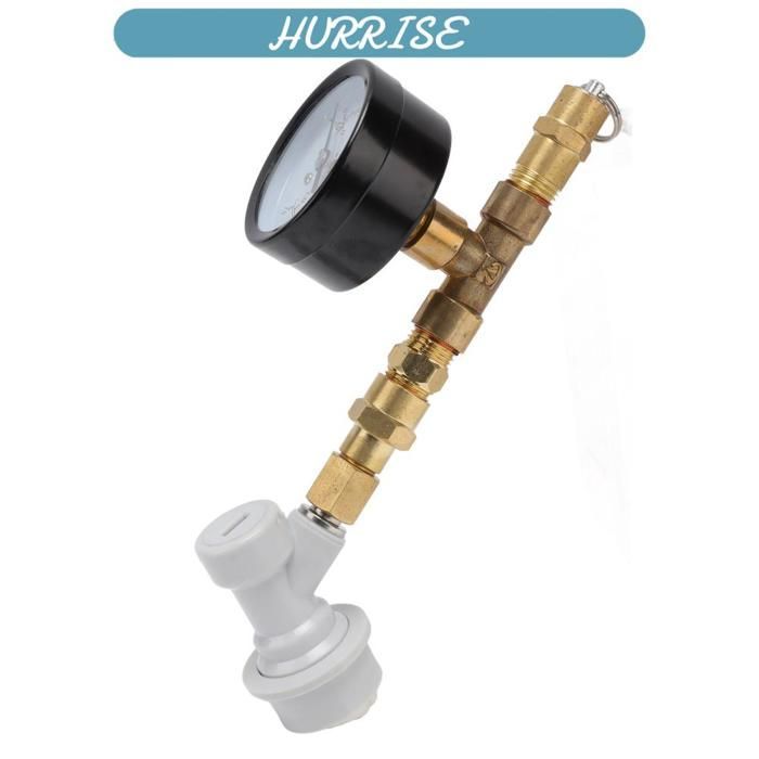 Sonew Beer Brewing Pressure Relief Valve, Adjustable Pressure Relief Valve for Beer Brewing, Pressure Gauge for Tabletop Set