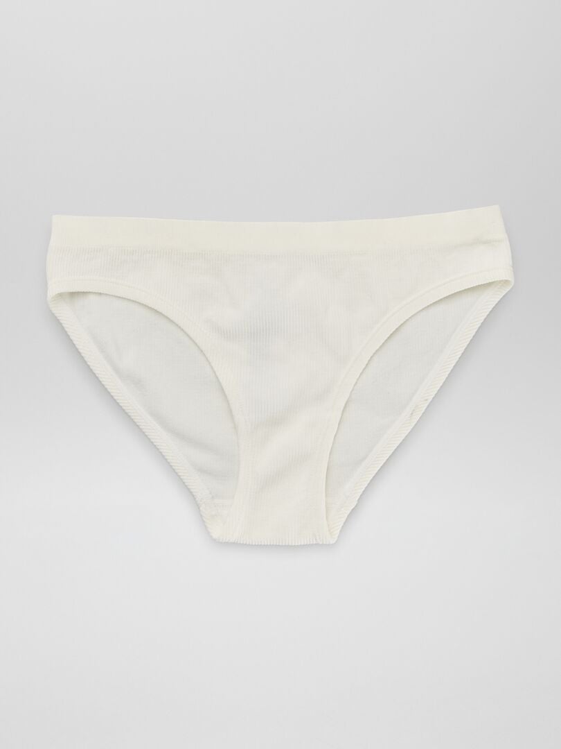 Set van 2 'Envie de Lingerie' geribbelde gebreide slips - marineblauw