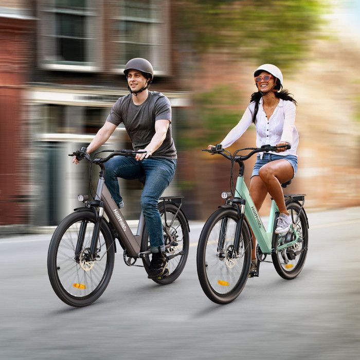 Bicicleta elétrica (bicicleta híbrida) - HILLMILES - Milecity 1 - Motor de 250W - Bateria removível de 36V 13Ah - Autonomia de 100km