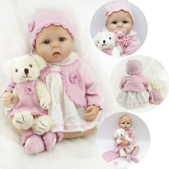 Reborn Doll - No Name - 55 cm - Silicone Vinyl - Realistic - Birthday Gift