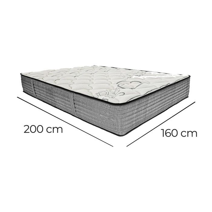 Materasso in memory foam ZARINA 160x200 cm, zone di riposo indipendenti, lato estivo/invernale, spessore 26 cm