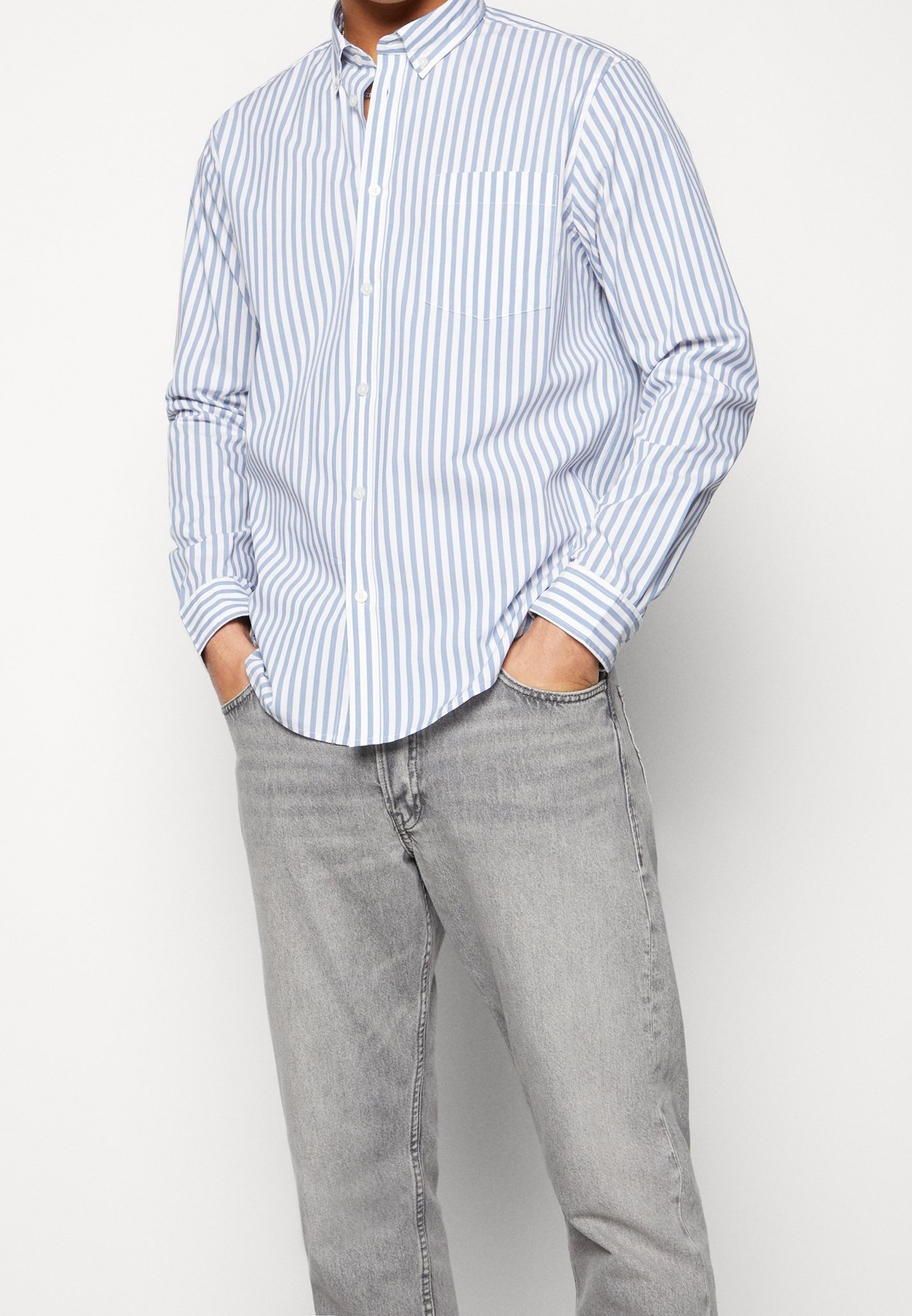 Camicia minimal - azzurra