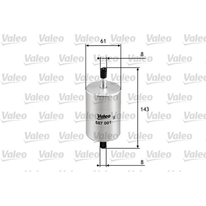 Filtro de combustible para Peugeot 206 1.4i y Peugeot 206 1.1i - VALEO - 587001