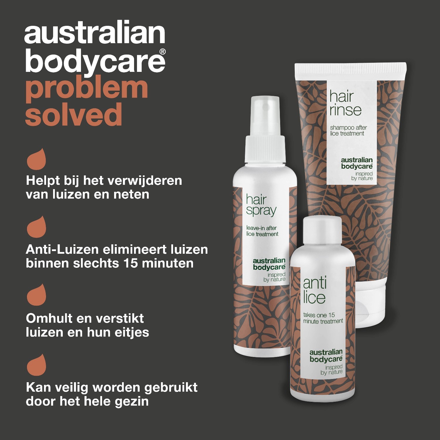Australski set za njegu tijela i kose, Set protiv ušiju – 1 komad