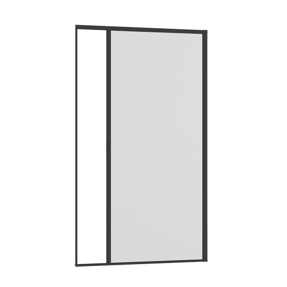 Plasă de ușă tip rulou inteligentă din aluminiu, anti-insecte, 125 x 220 cm, antracit