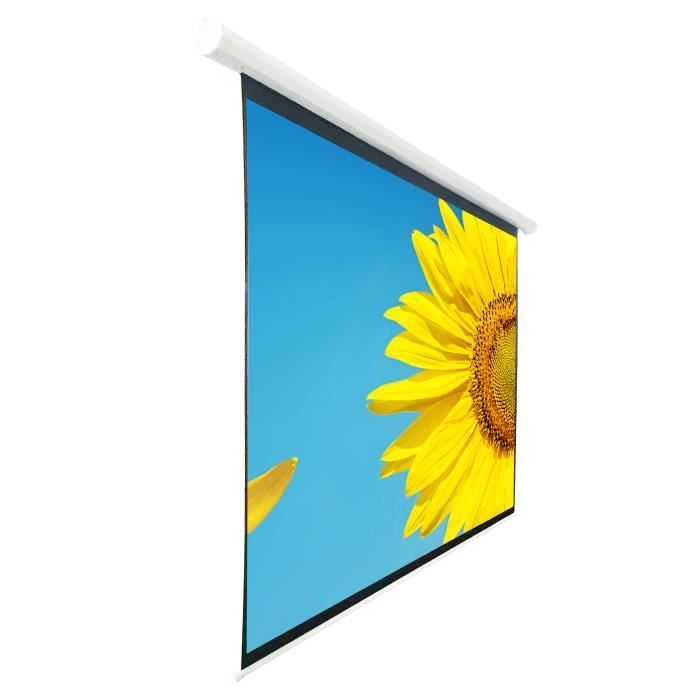 Pantalla de proyección de 105 pulgadas - TODECO - Enrollable manualmente - Montaje en pared o techo - Compatible con 3D y HD