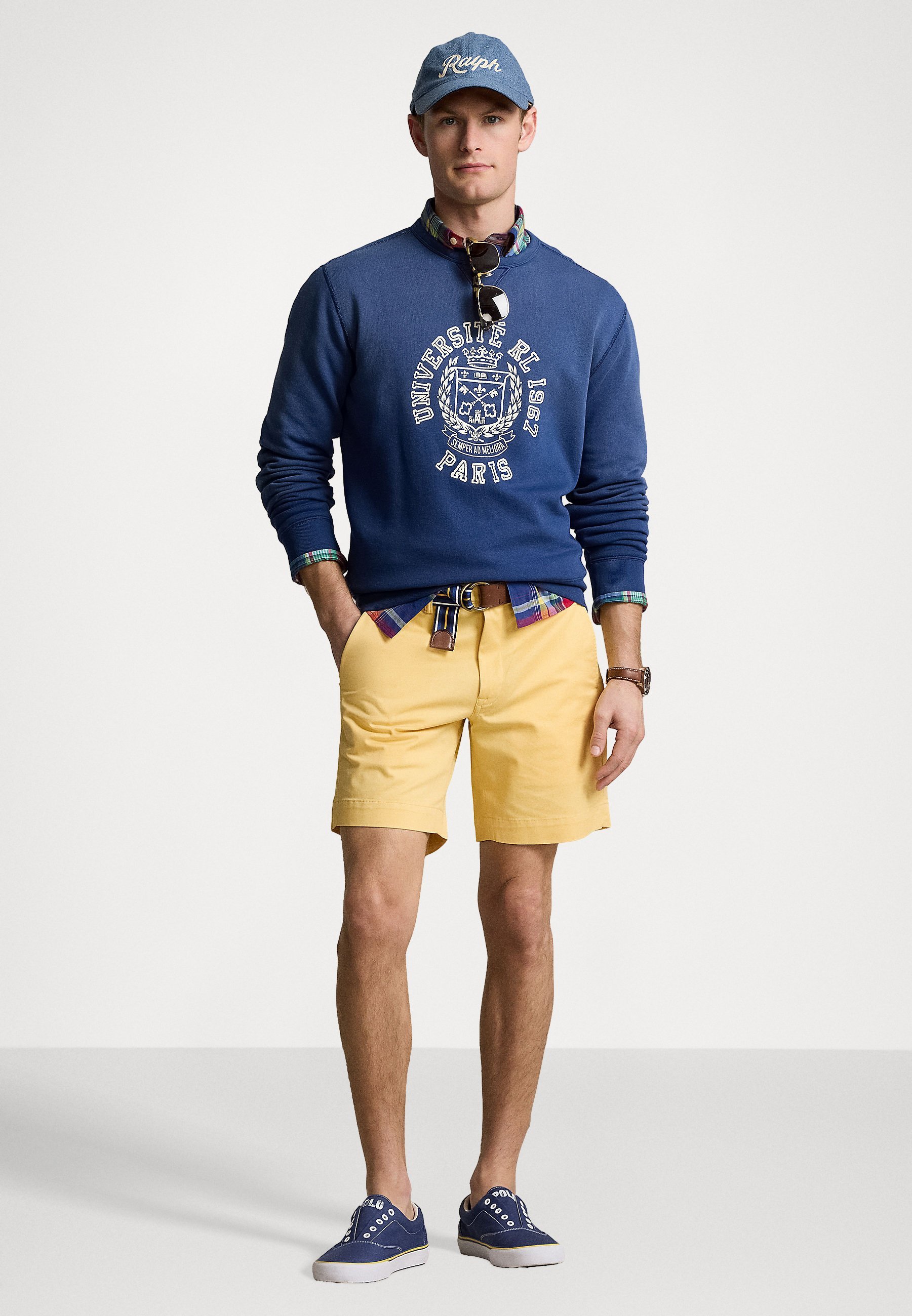 Pantaloncini chino Polo Ralph Lauren da 8 pollici elasticizzati a gamba dritta - Pantaloncini - giallo mais