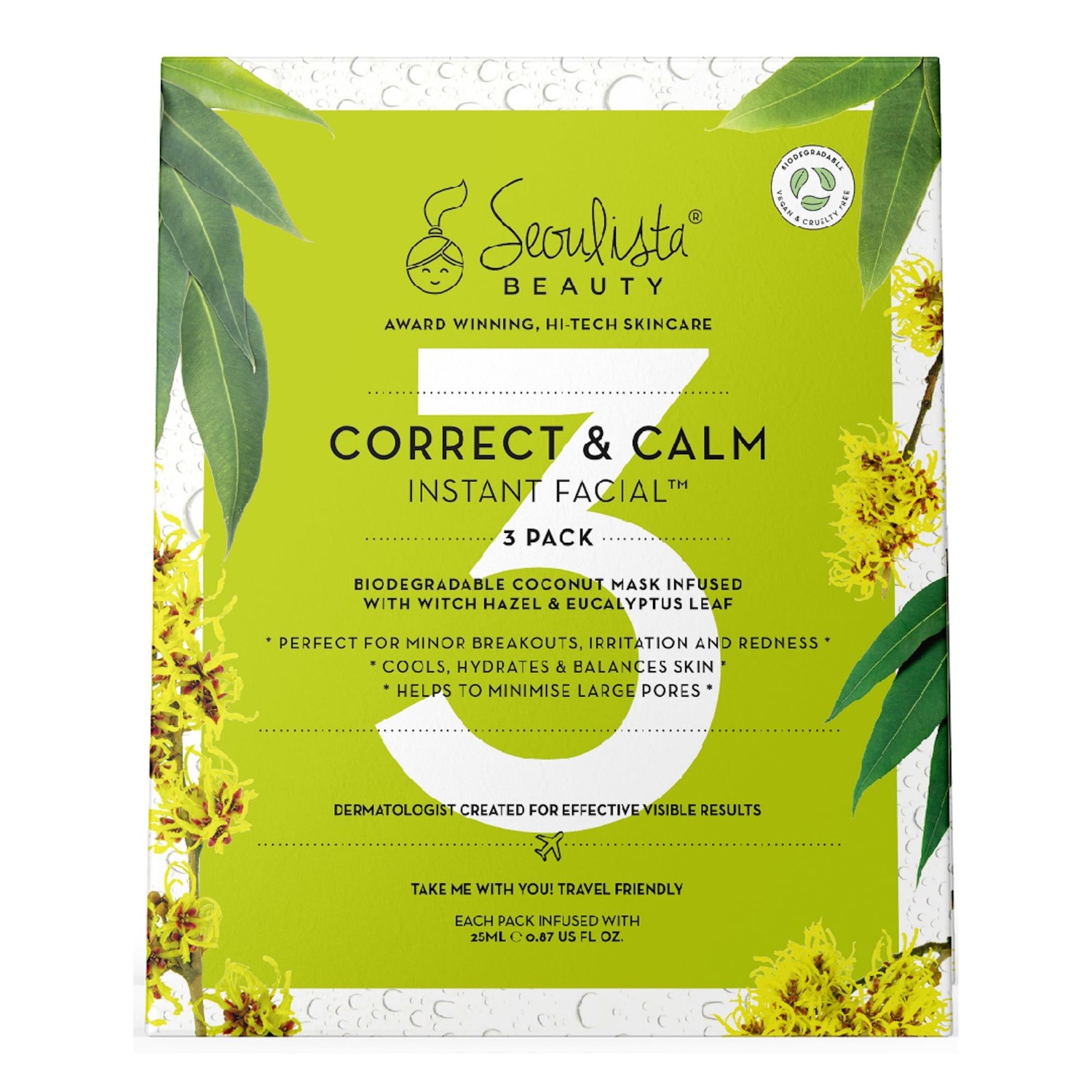 seoulista beauty Correct & Calm Instant Facial - Multi Pack 3's