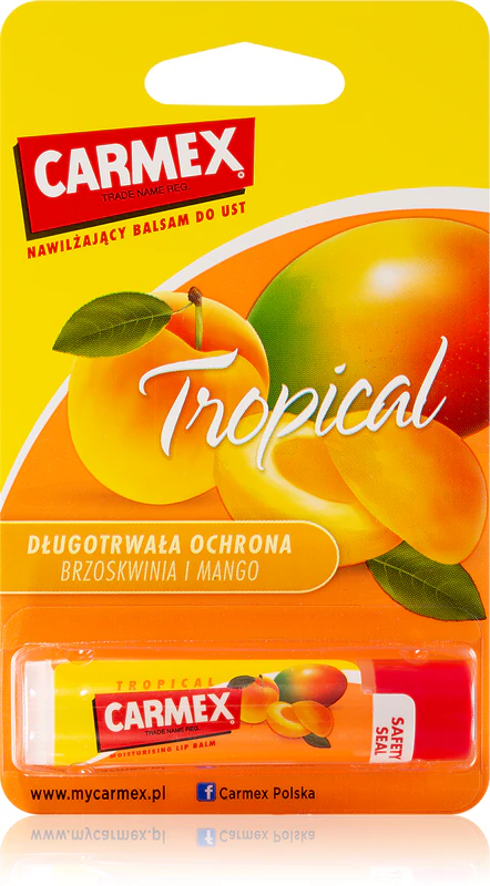 Bálsamo Labial Hidratante Carmex Tropical Peach & Mango