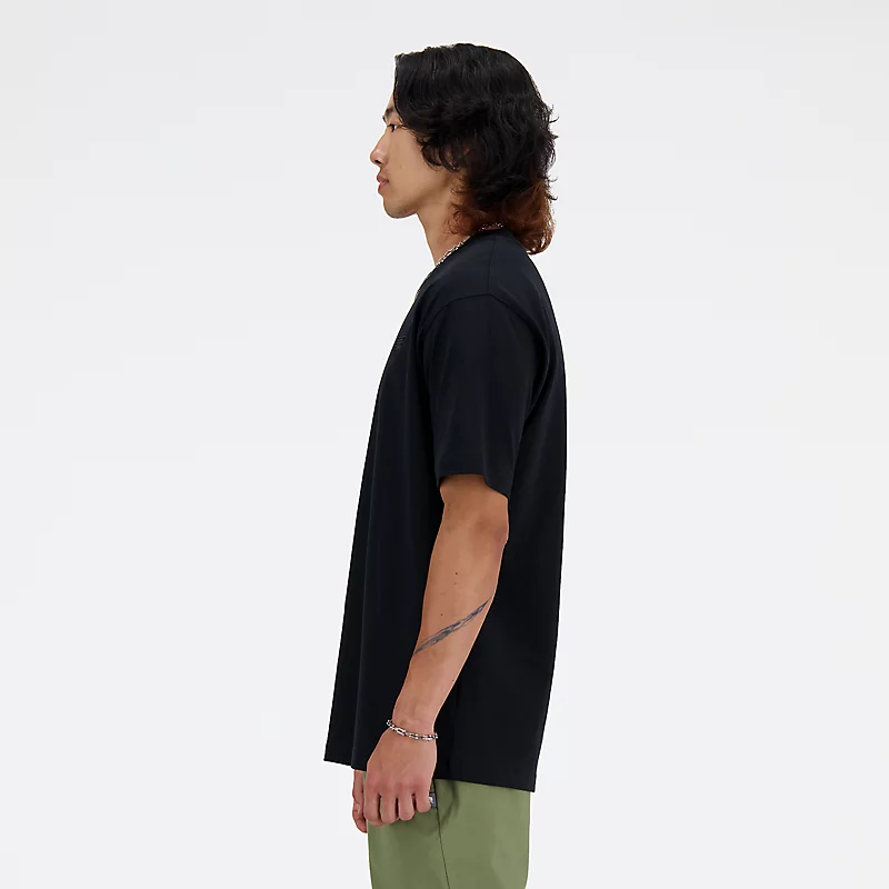 Men's cotton sports t-shirt - BLACK