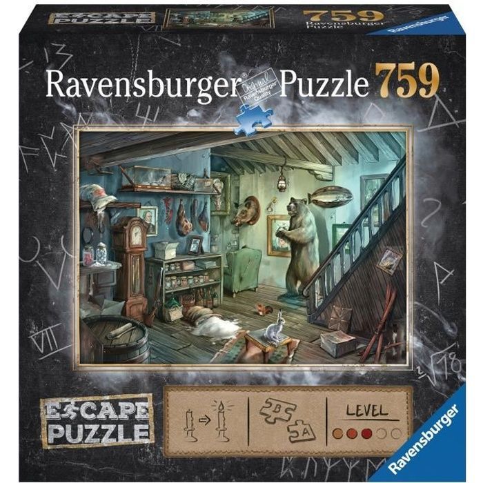 Ontsnappingspuzzel - De Kelder van Terreur - Ravensburger - Ontsnappingspuzzel met 759 stukjes - Geschikt voor 14 jaar en ouder