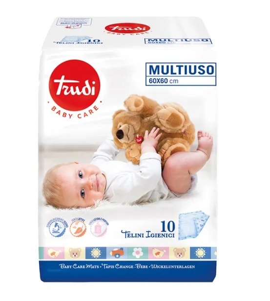TRUDI BABY CARE Multifunctionele lakens Trudi Baby Care 60x60 cm 10 stuks