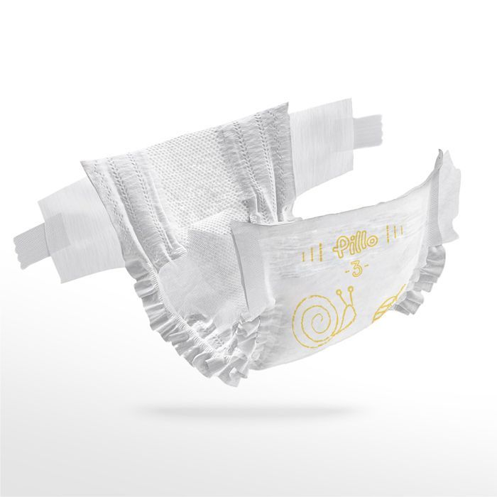 Pillo luiers maat 3 - Pak van 168 luiers, 6 pakken van 28 babyluiers maat 3 - Midi (6-10 kg) - Babyluier