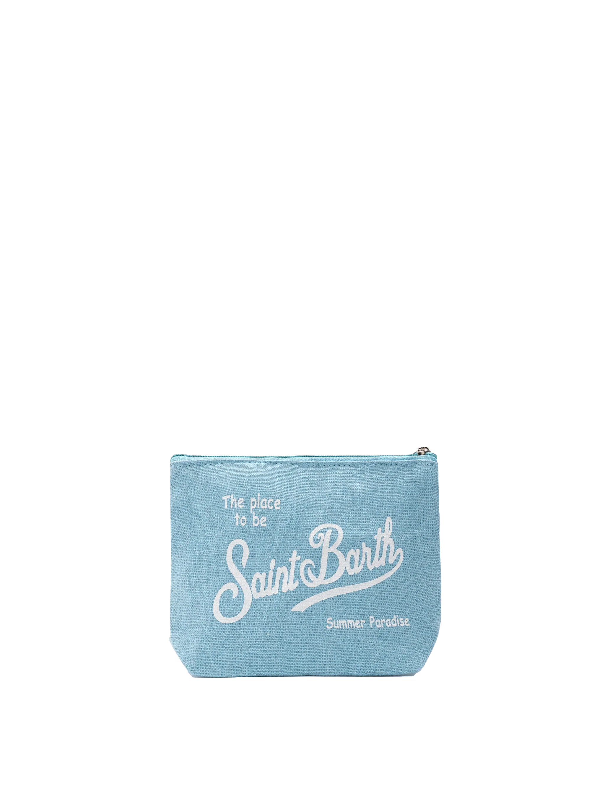 A-Linien-Clutch aus hellblauem Leinen