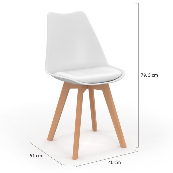 IDMARKET Lot de 4 chaises de salle à manger SARA scandinaves gris foncé, gris clair, blanc et bleu