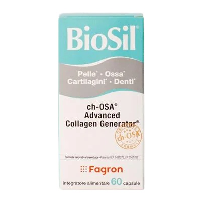 FAGRON Fagron Biosil Suplemento alimentar com colágeno 60 cápsulas para ossos, dentes, cartilagens e cabelos saudáveis