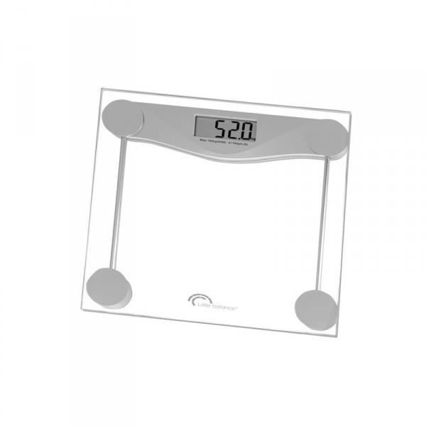 Balanza electrónica LITTLE BALANCE 8193 SB2 - Plataforma de vidrio templado transparente - 160 kg / 100 g