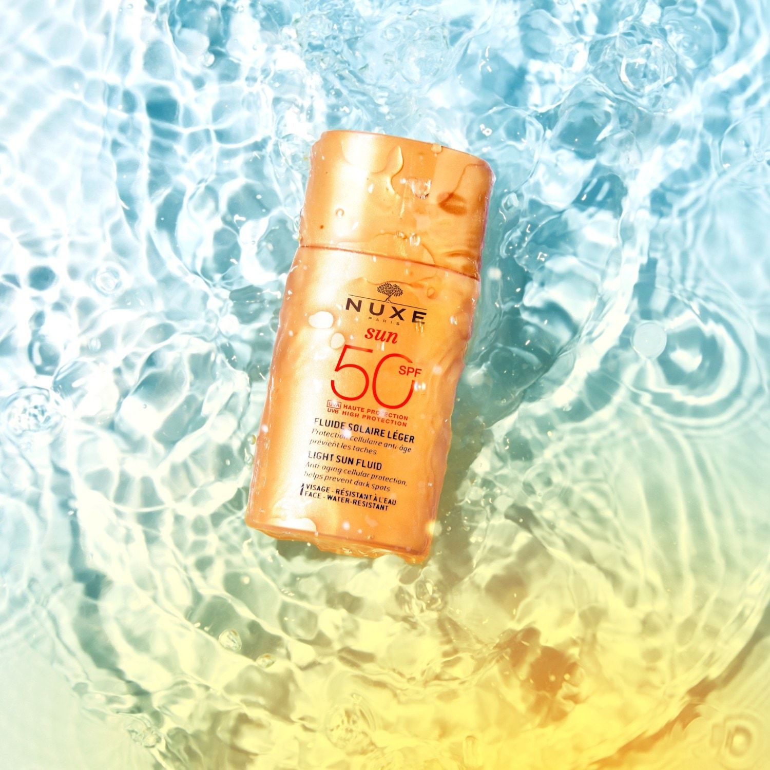 NUXE Sun Light opaľovací fluid s vysokým ochranným faktorom 50 na tvár – 50 ml