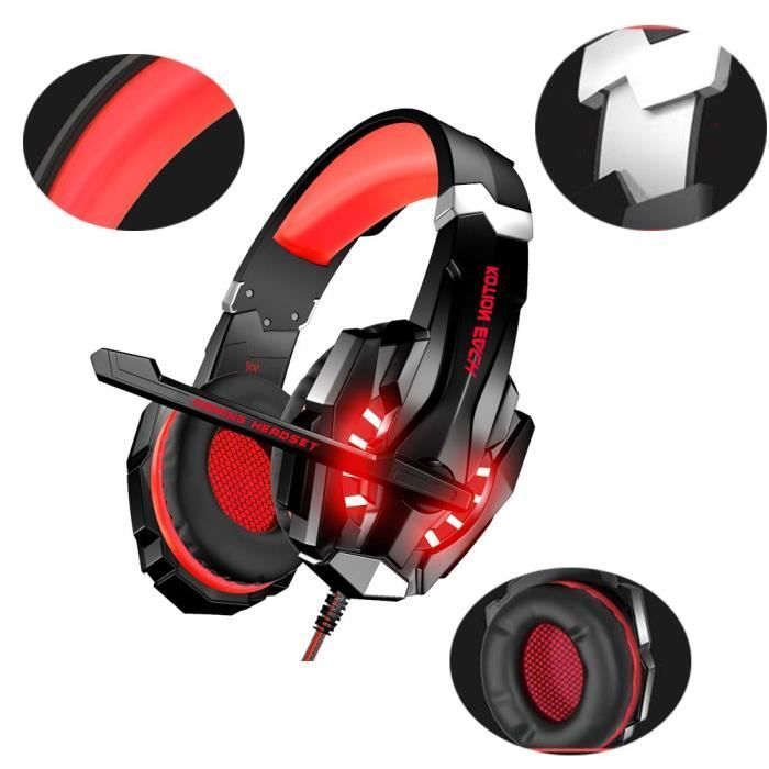 Casque Gamer 7.1 compatible PS4 - USB 3.5mm - micro et LED