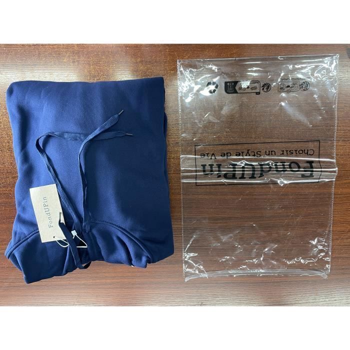 Ensemble Homme 2 Pièces Ensemble Jogging Homme de Sport,Sweat à Capuche et Pantalon Jogging pour Hommes-Bleu marine