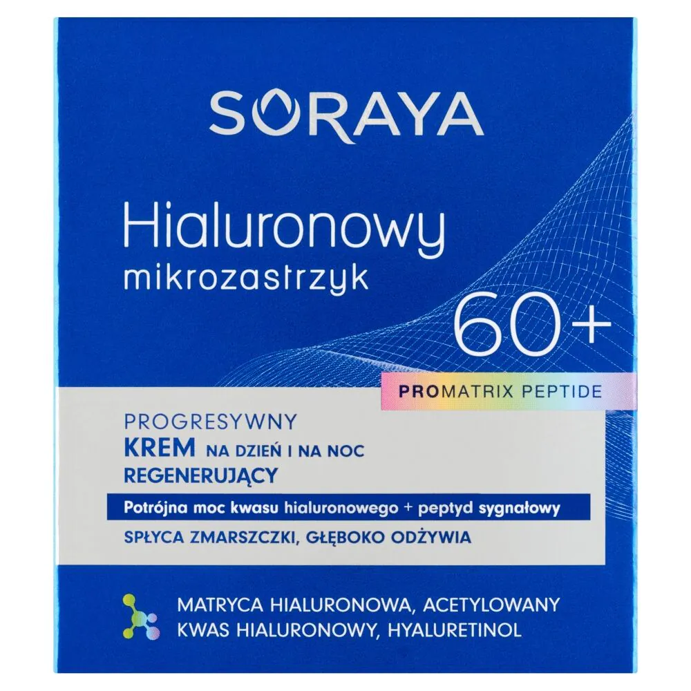 Soraya Hialuronowy Mikrozastrzyk Krem regenerujący 60+ na dzień i na noc