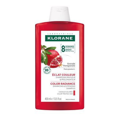 Klorane Pomegranate Color Radiance Shampoo Beskytter farge for farget hår 400 ml