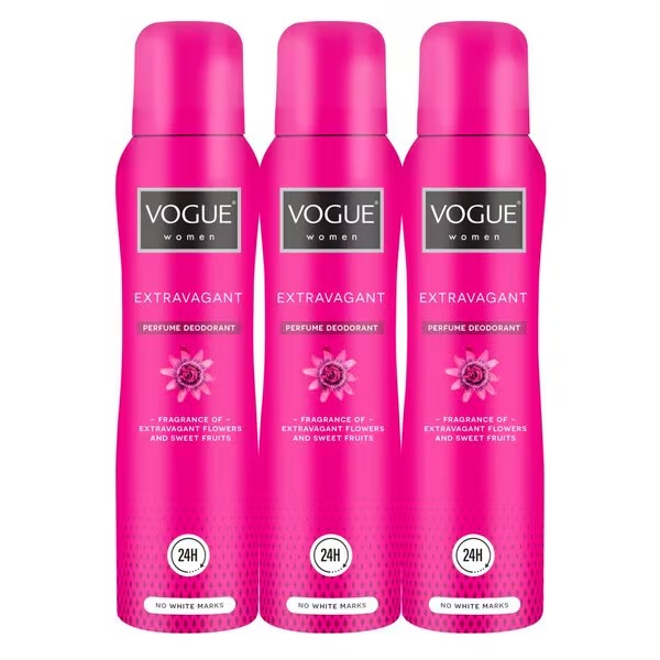 Vogue Women Extravagantni deodorant v spreju<br>3 x 150 ml