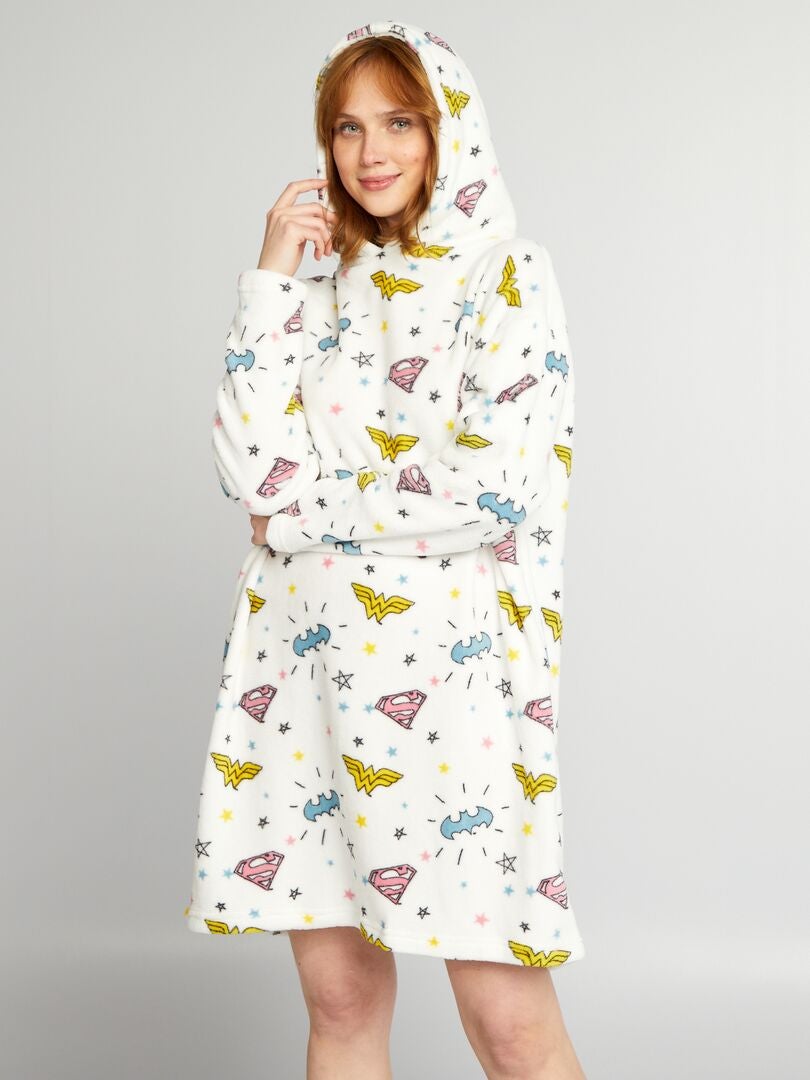 Sudadera larga de borrego DC Comics Originals - BLANCA