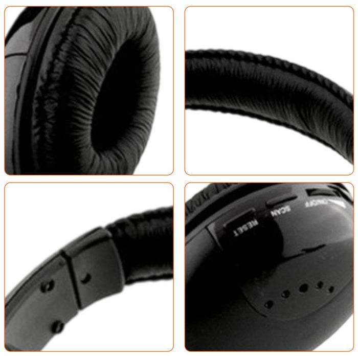 MH2001 Cuffie wireless professionali, cuffie TV wireless classiche cinque in uno, 1 pezzo. Etichetta