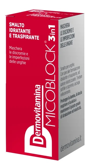 DERMOVITAMINA Vernis à ongles hydratant et respirant Dermovitamina Micoblock 3 en 1 rouge 5 ml