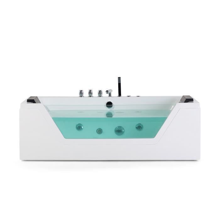 Beliani - Baignoire balnéo 174 cm en acrylique blanc avec LED SAMANA